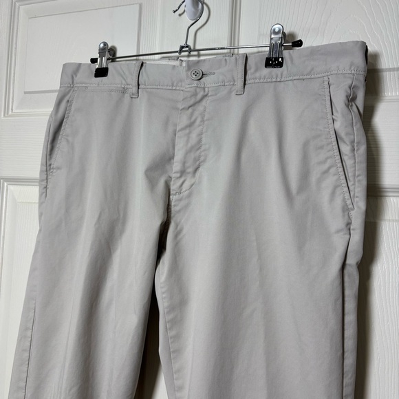 J Crew Tech Pants Mens 34x34 Light Beige Slim Fit 484 Preppy Stretch Golf Chino - Picture 5 of 7
